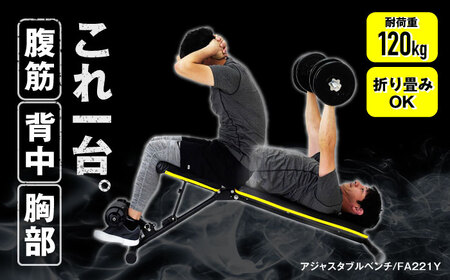 アルインコ アジャスタブルベンチ/FA221Y アルインコ[AOAB008] 筋トレ