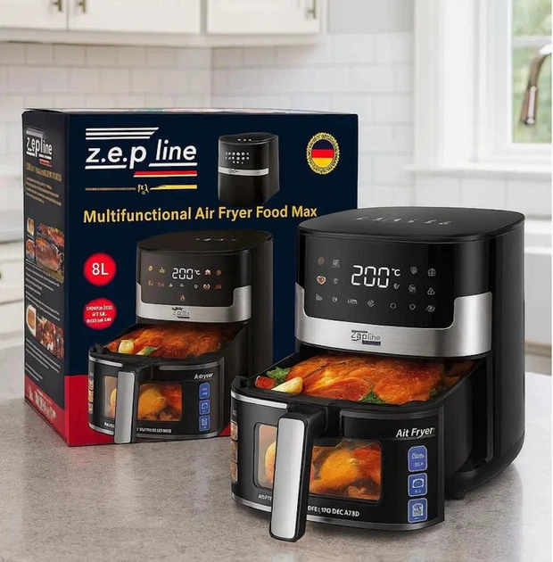 Мультипечь - аэрогриль с сенсорным управлением Zepline ZP-215 8л