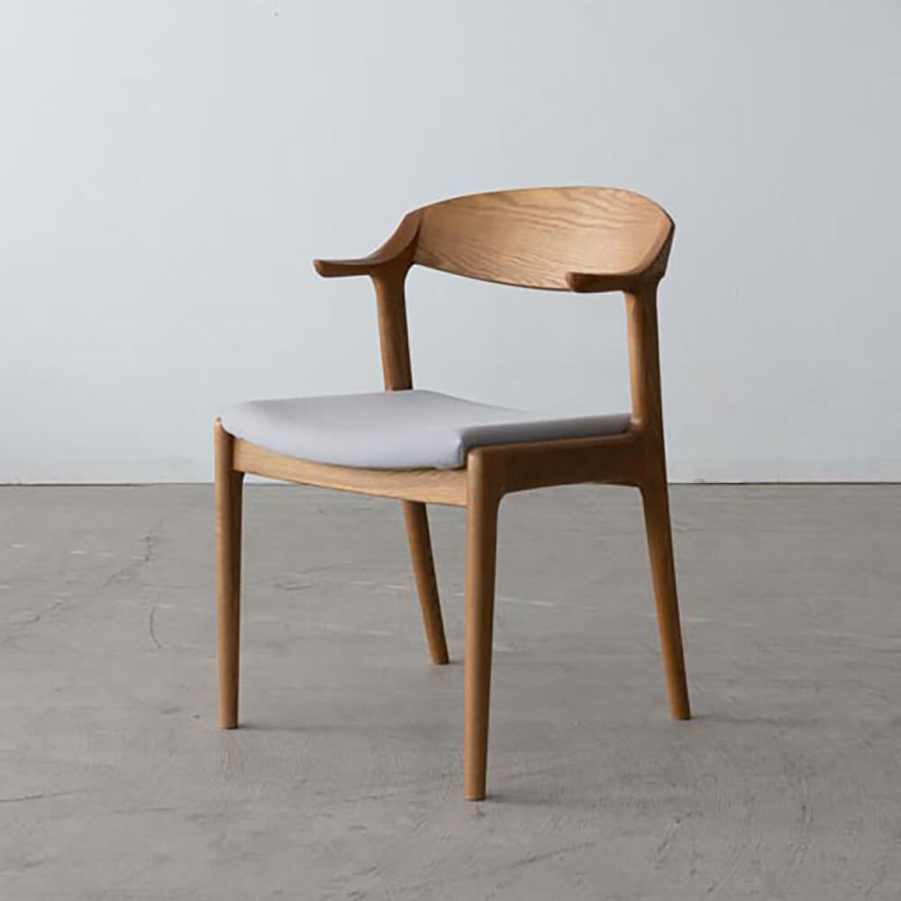 現品SALE］CHAIR DC354-1W（張座）レッドオーク無垢材 / ウレタン塗装