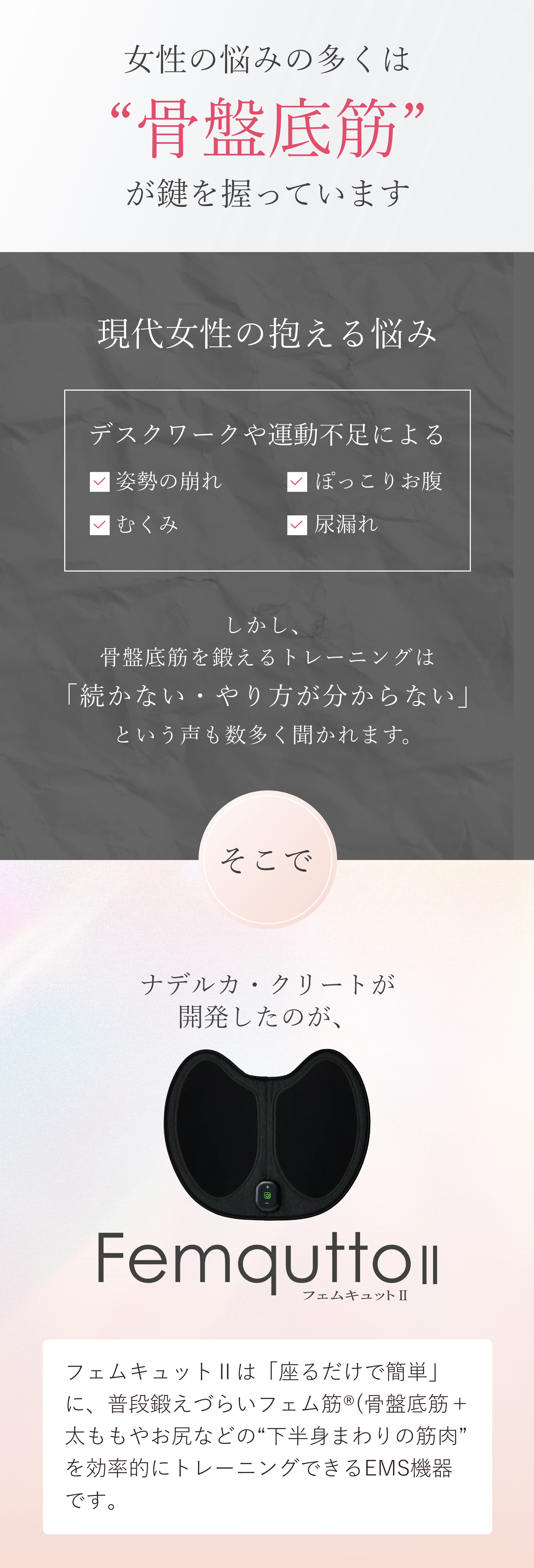 女性の健康と美しさをサポートする本格派EMS機器 フェムキュットⅡ