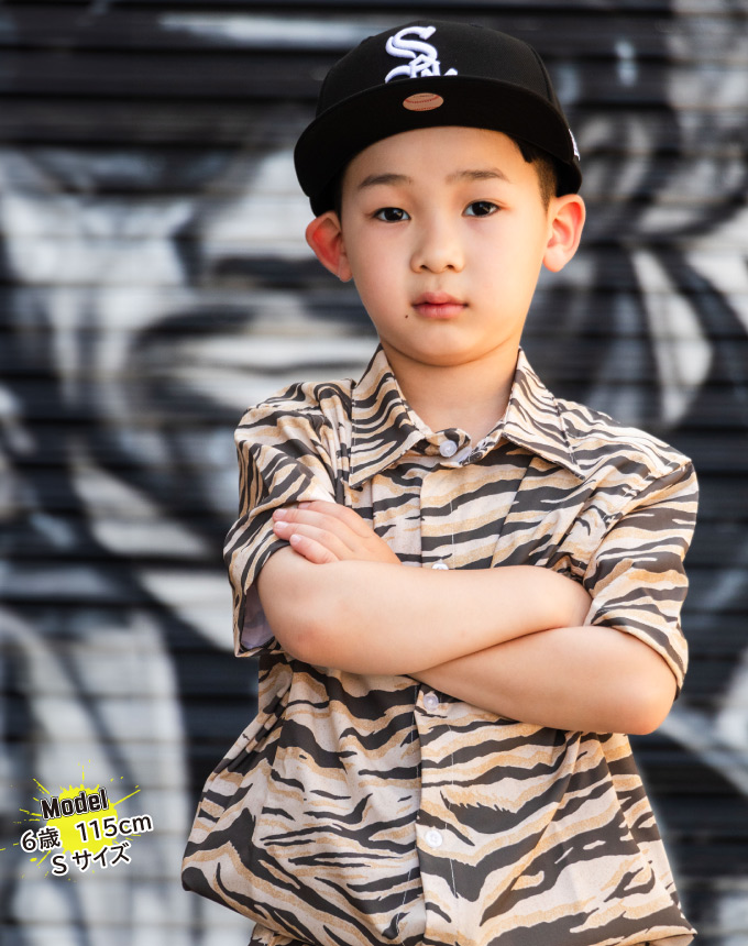 大人顔負けのキッズ用サマーシャツ!! タイガーストライプ 迷彩 FWRD denim