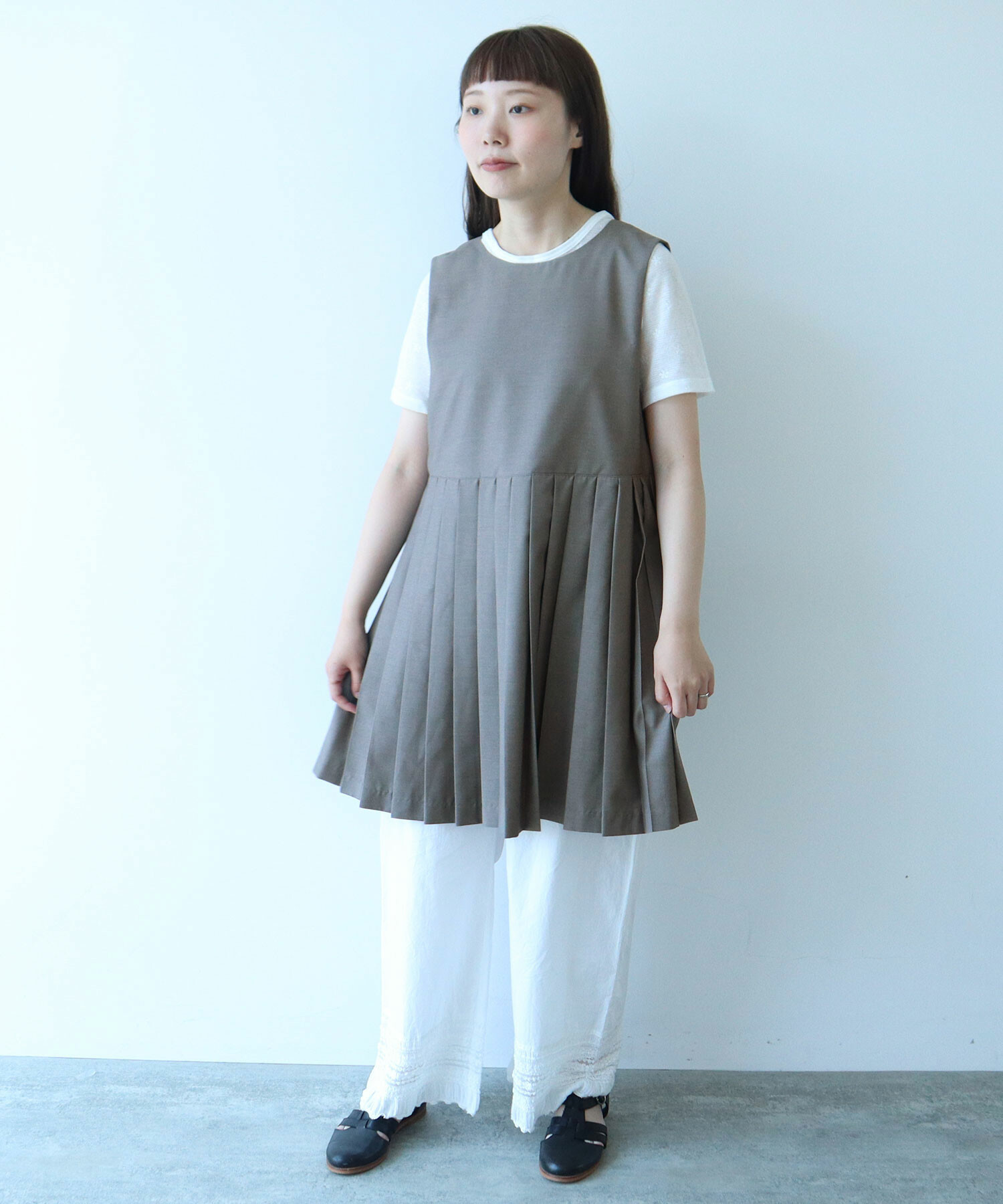 AMBIDEX Store △〇T/R プリーツベスト(F グレー): bulle de savon