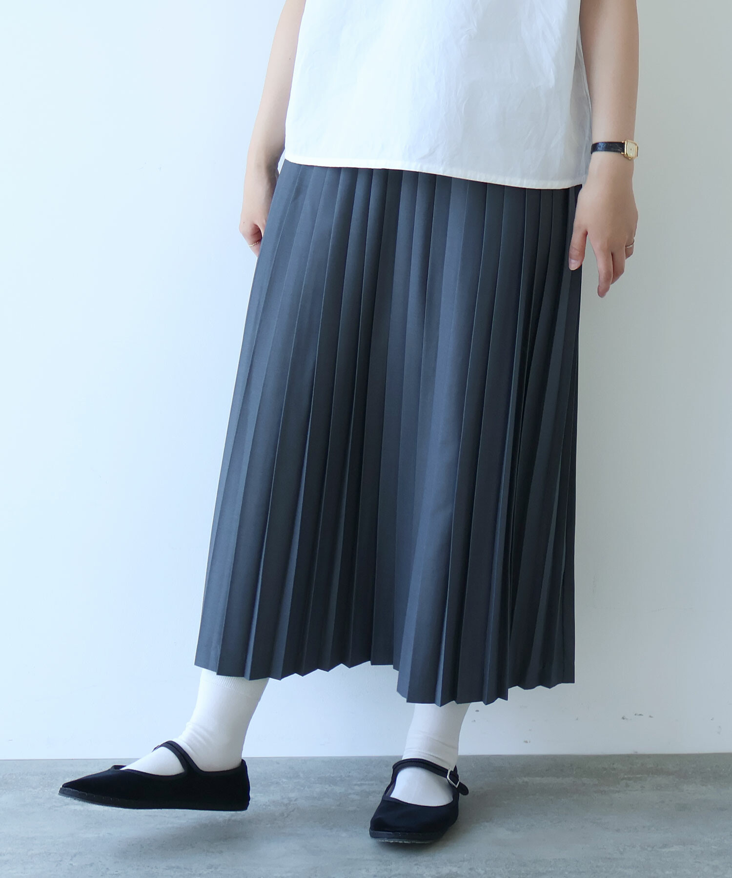 AMBIDEX Store △T/R ロングプリーツスカート(F クロ): bulle de savon