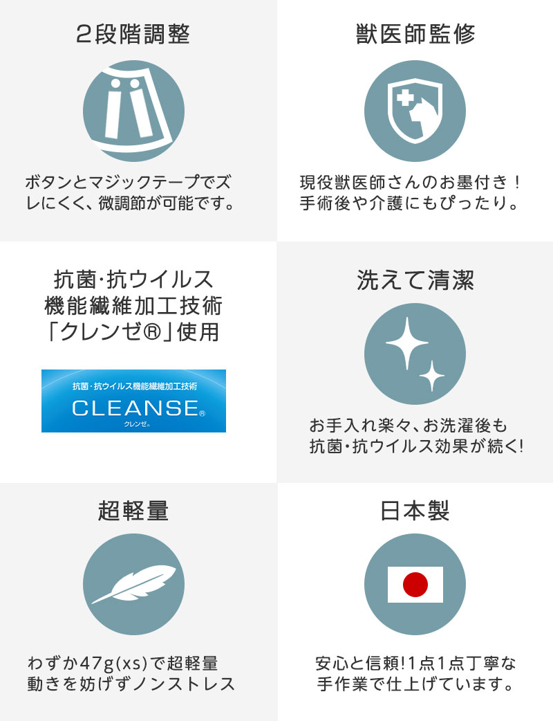 フェア価格】【日本製】抗菌・抗ウイルス素材 ソフト エリザベスカラー