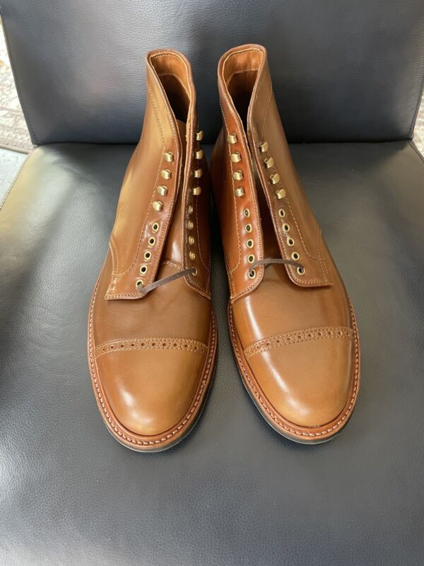 Alden D2826HC Whiskey Shell Cordovan Perforated Cap Toe Boot