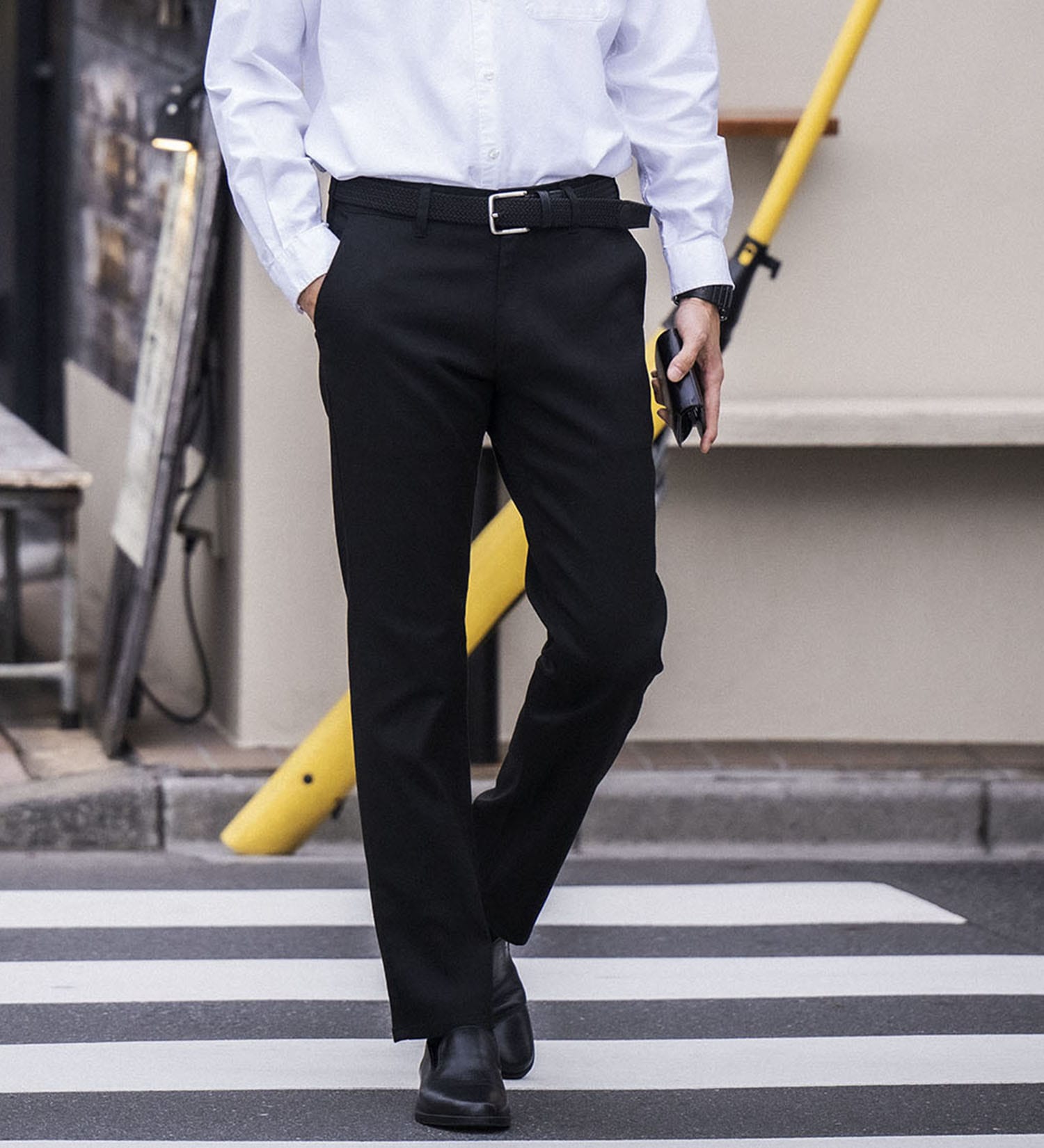 ハタラクロ メンズ チノパンツ スラックス ストレッチ ビジネス|EDWIN