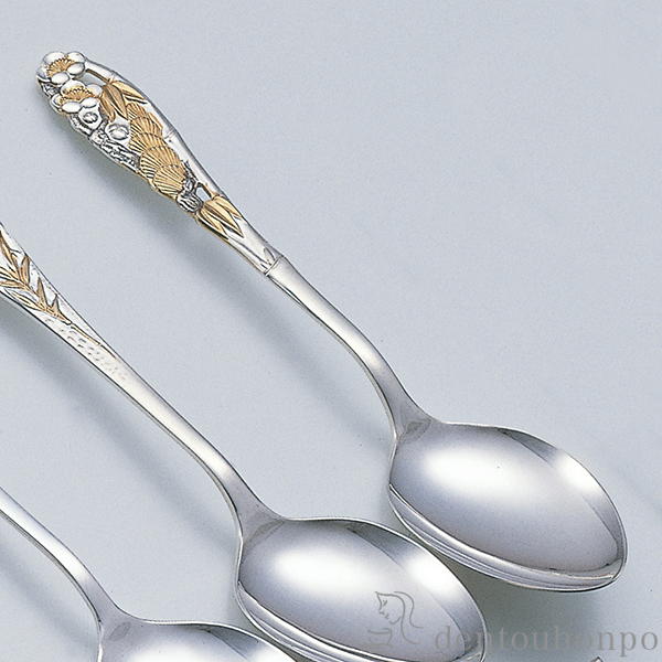 送料無料】 銀製 コーヒースプーン 松竹梅 B / セット ティー コーヒー