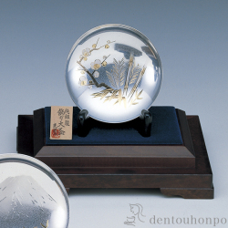 送料無料】 純銀 飾り大盃 日の出鶴 C 4.0号・120g / 光則（銀工芸