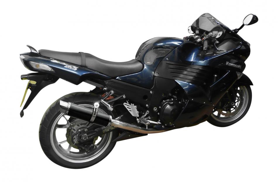 Slip-on XOval 13.5-inch Brushed 304 Stainless Steel Mufflers for