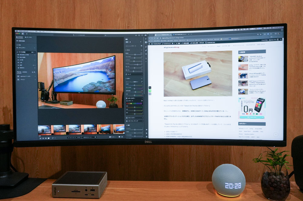 レビュー：Dell 34インチ曲面USB-C モニターS3423DWCならUSBケーブル1