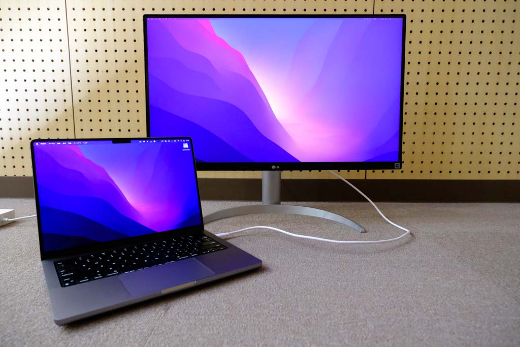 LG 27UP850はUSB-C1本で接続と充電ができる4K60Hzモニター｜MacBook