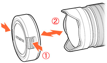 005970]フロントキャップの取り付け、取り外し方法 (M.ZUIKO DIGITAL