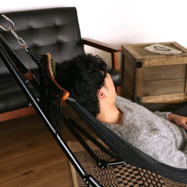 組立簡単 シフラス 自立式ポータブルハンモック メッシュ生地 室内