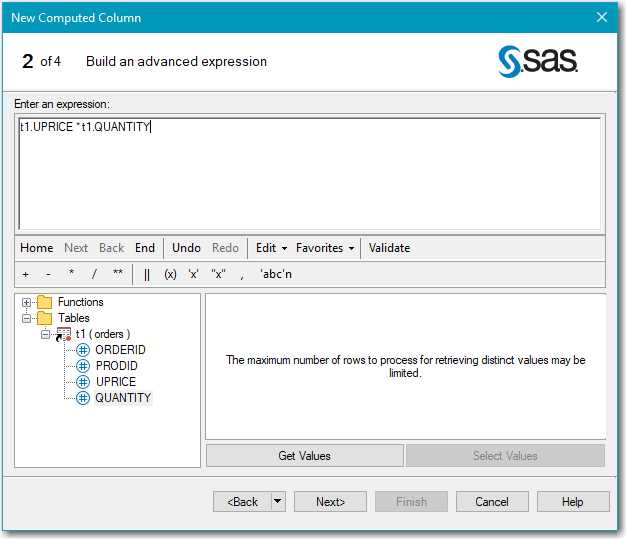 SAS Help Center: Selecting Data