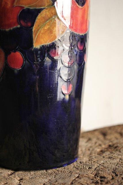 William Moorcroft ムーアクロフト 英国磁器 花瓶 P198｜骨董店 のびる