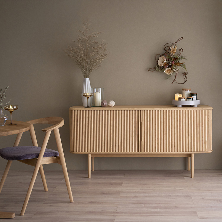 ロールドアキャビネット 幅150cm QW5400 スモークドオークKR 通販