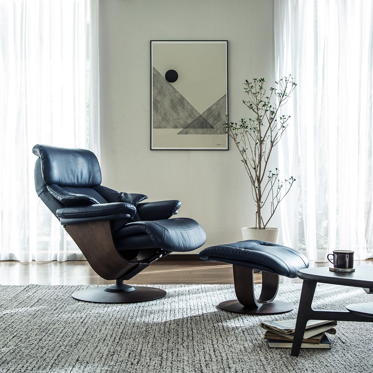 ザ・ファースト RU7302（S+）オットマンセット グランブルー モカ