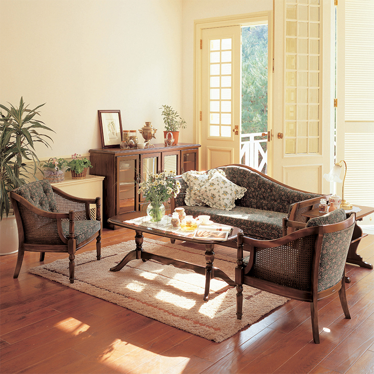 カリモクコロニアル 一人掛けソファ シングルソファ 椅子 2脚セット