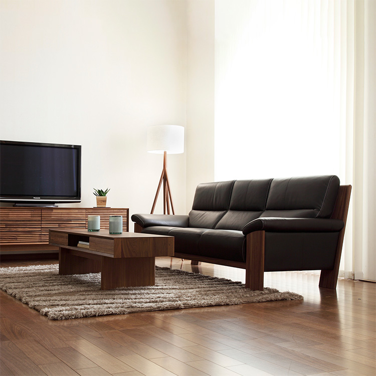 2人掛ソファ ZU4872 ビターブラウン ウォールナットナチュラル 通販