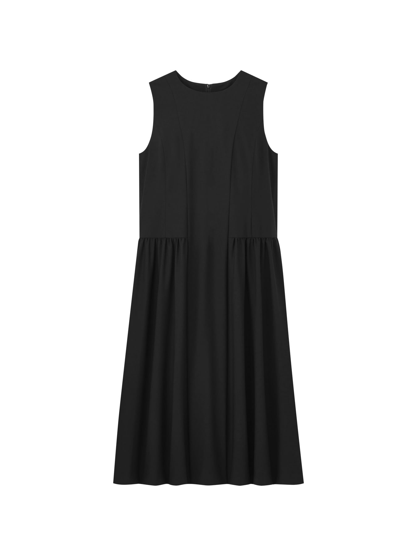 ギャザーデザインノースリーブワンピース: BLENHEIM公式通販｜m-i-d e