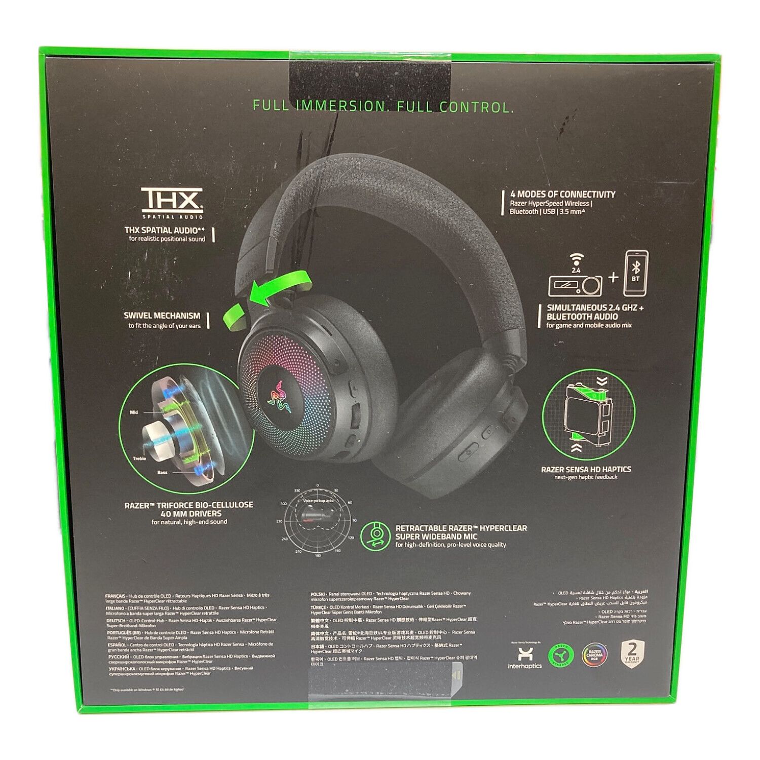 Razer ゲーミングヘッドフォンセット Kraken V4 Pro＆Base Station V2
