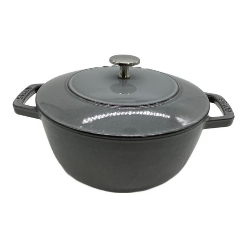 Staub (ストウブ) 両手鍋 グレー 20cm/Wa-NABE 20cm（カンパーニュ