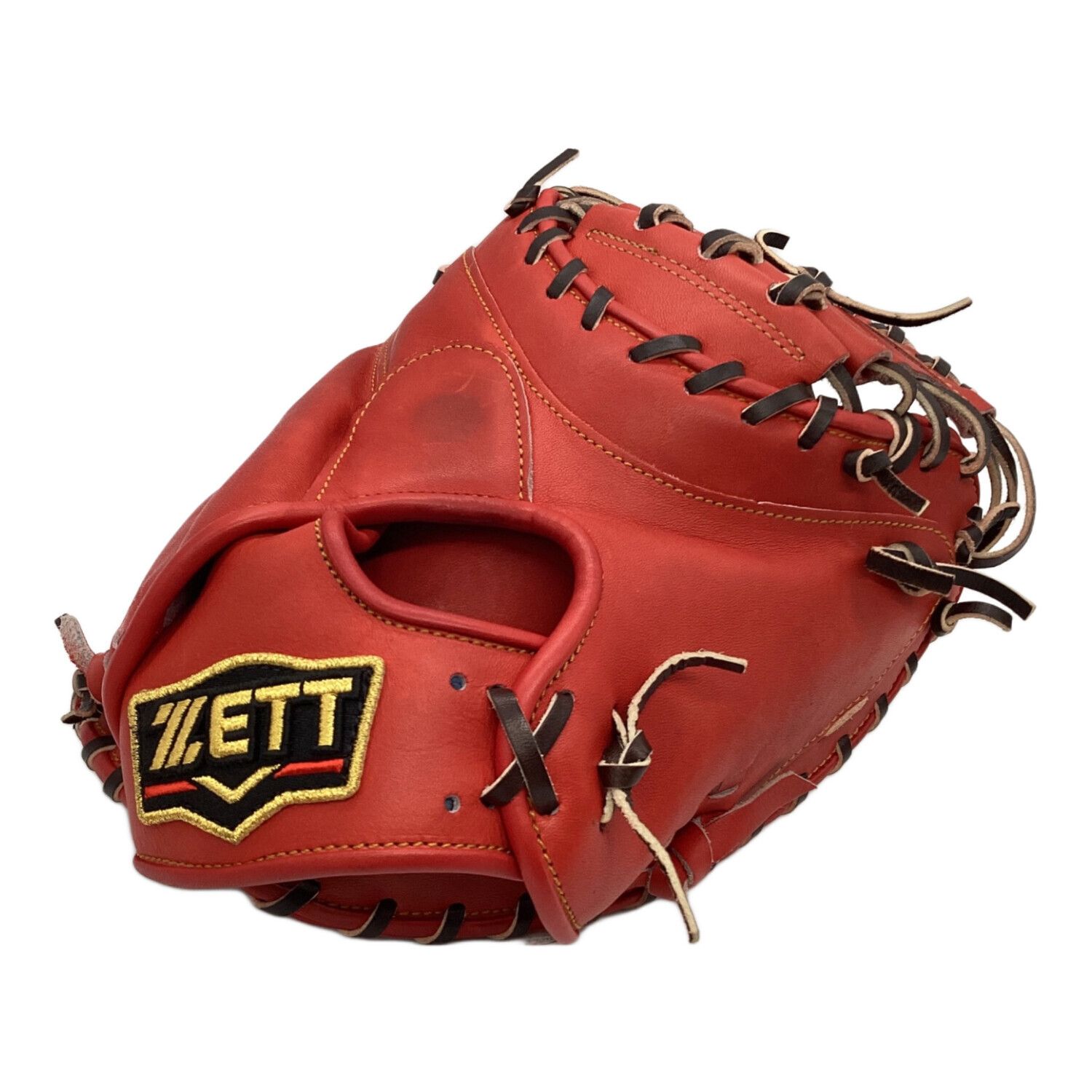 ZETT (ゼット) 軟式グローブ レッド プロステイタス キャッチャー
