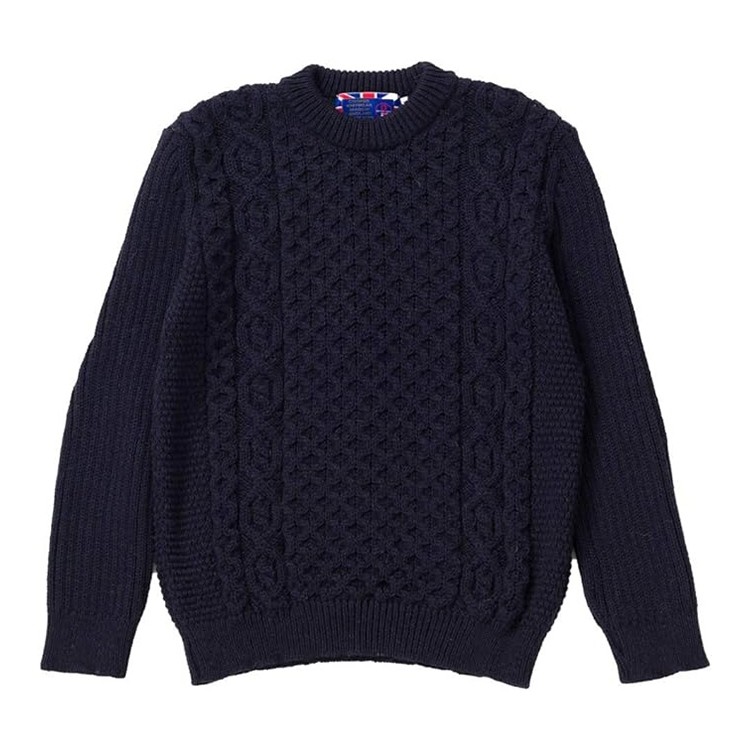 JM COOPER]英国製フィッシャーマンズセーター ネイビー M