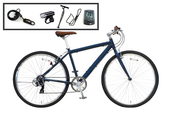 スポーツ車 クロスバイク入門ワイドセット/cyma primer アイアンブルー