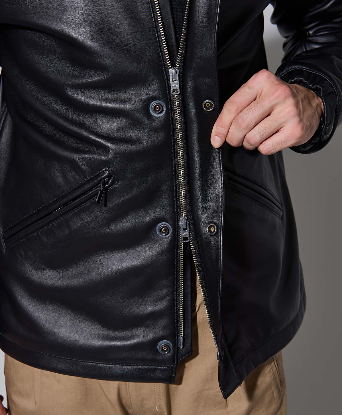 LEATHER COACH JACKET
