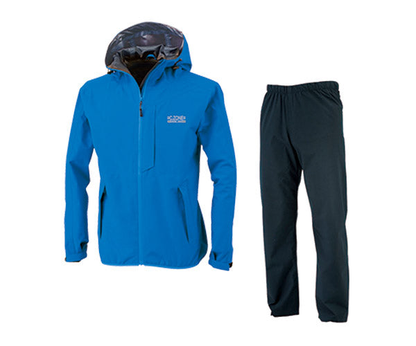 ジーベック C.ZONE 32000-40-L レインウェア 上下セット ブルー L