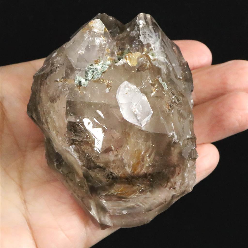 タンザニア産 モンドクォーツ スモーキー エレスチャル 204g (ID:26968