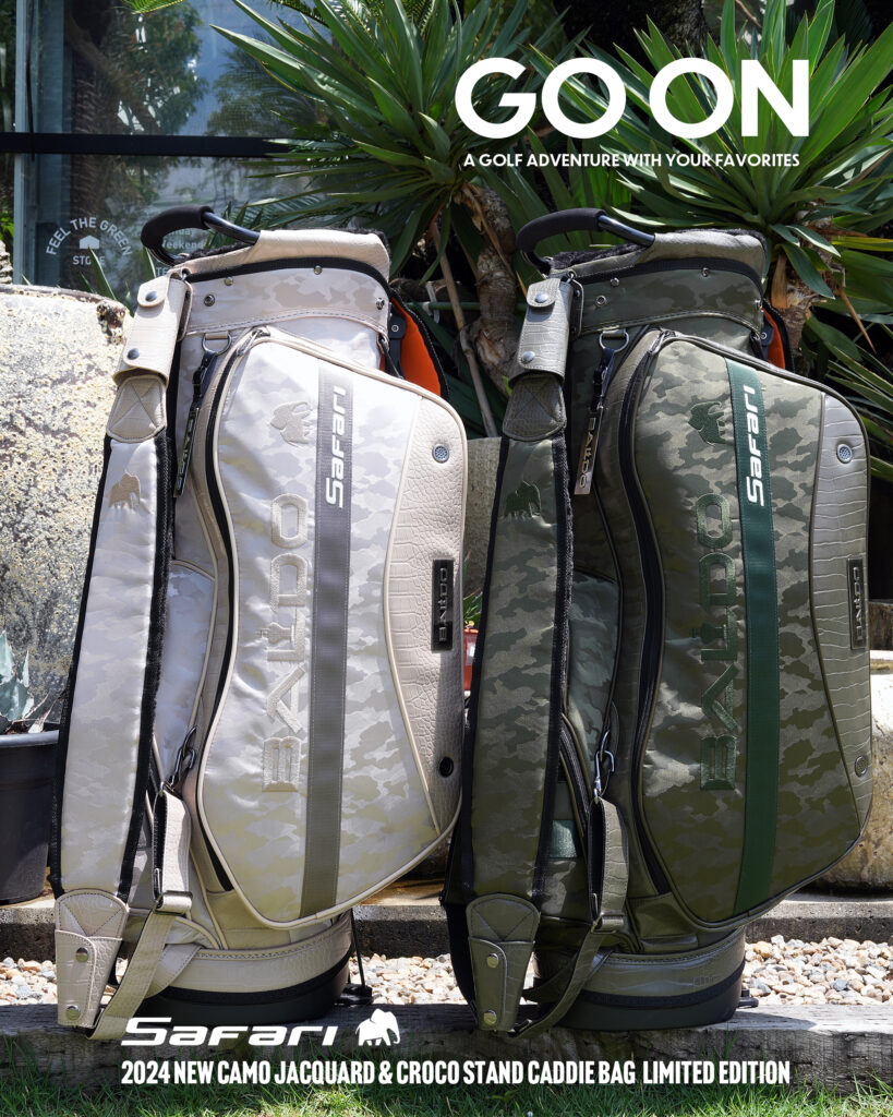 2024 NEW CAMO JACQUARD & CROCO STAND CADDIE BAG LIMITED EDITION