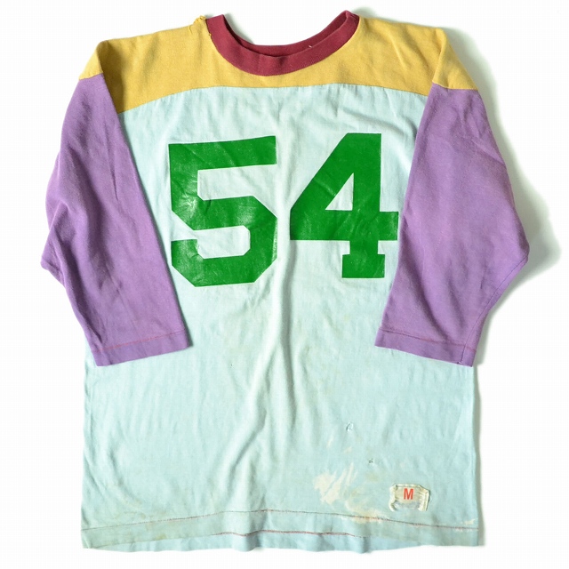 70's Champion フットボールTシャツ クレイジーパターン70's Champion