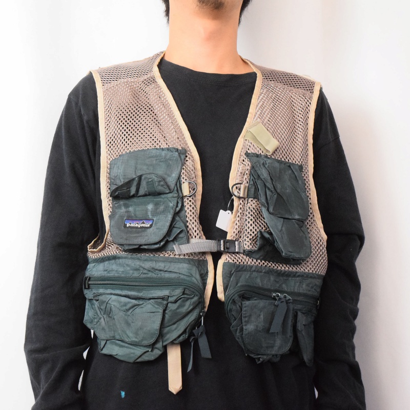 パタゴニア 90s 90年代 メッシュ ベージュ｜ヴィテージ古着屋Feeet