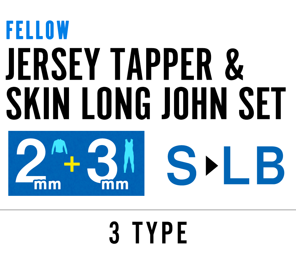 特価】FELLOW レディース ロングジョン3mm ＆ タッパー3mm セット M