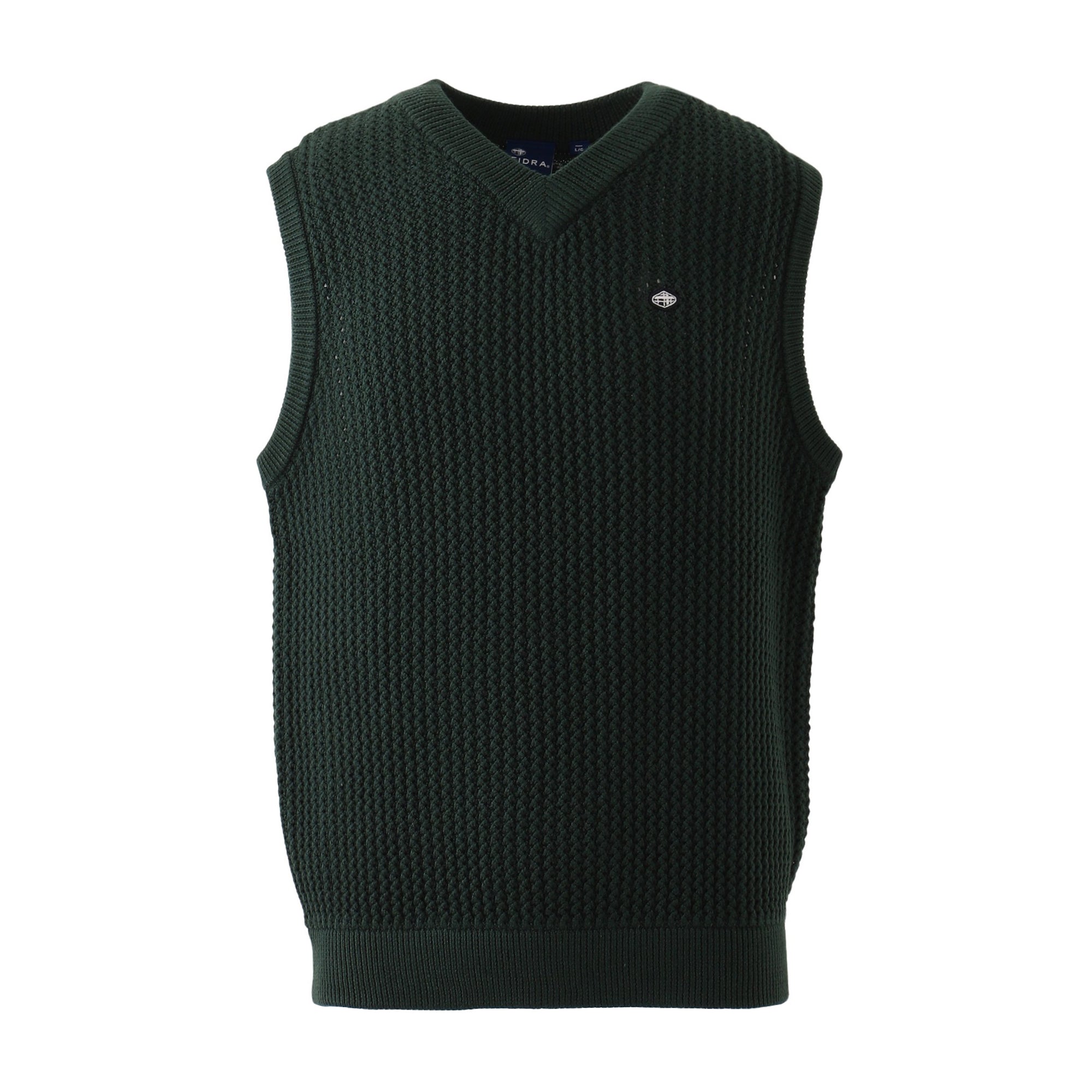 ニットVネックベスト【メンズ】ダークグリーン – FIDRA