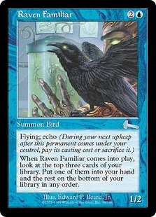 ワタリガラスの使い魔/Raven Familiar》[C13] 青U | 日本最大級 MTG