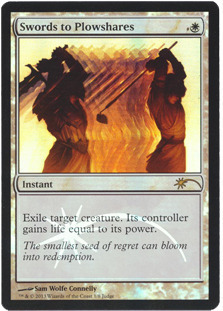 Foil】《剣を鍬に/Swords to Plowshares》(ジャッジ褒賞)[流星マーク