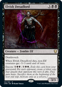 121)《エルフの戦慄王/Elvish Dreadlord》[CMR] 黒R | 日本最大級 MTG