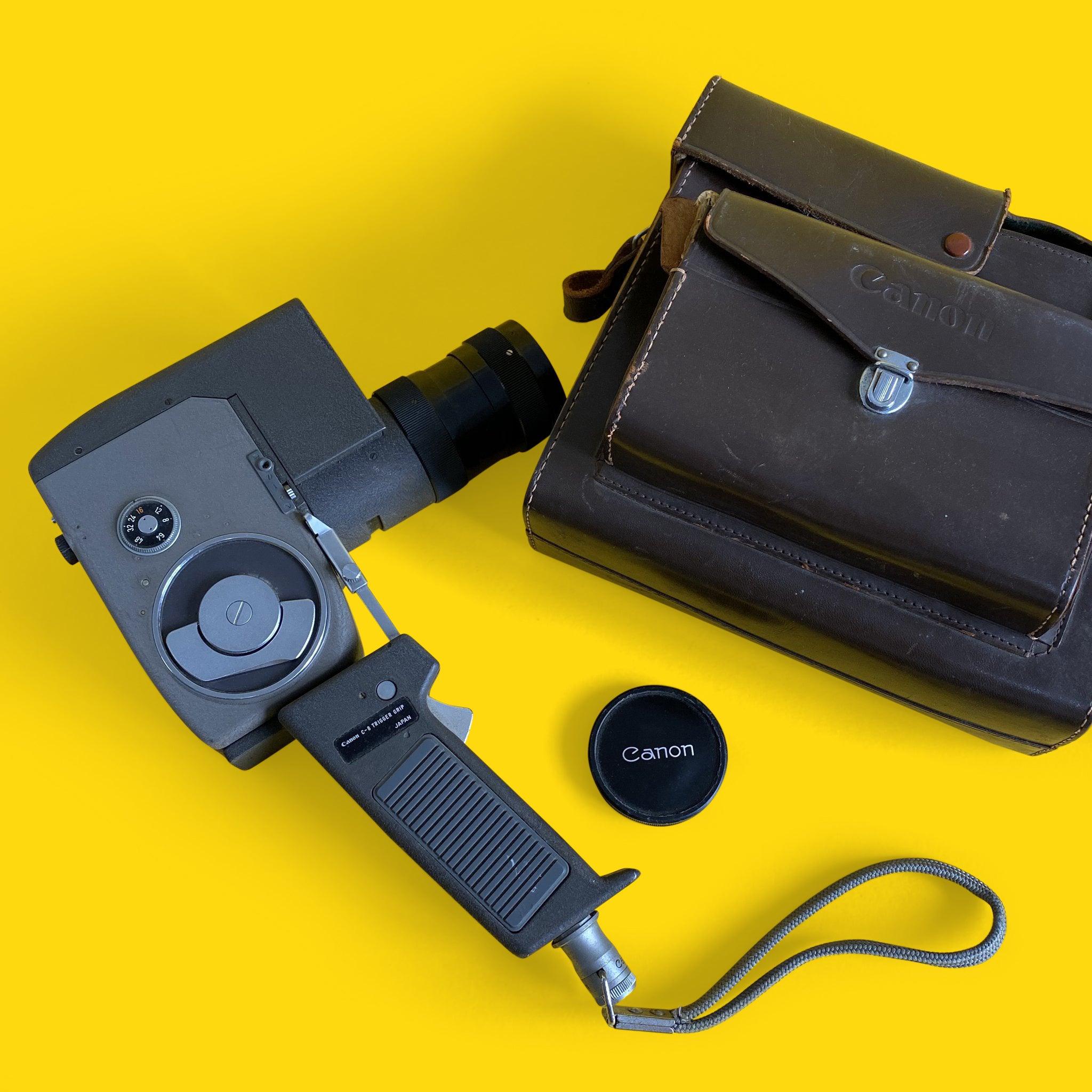 Canon Reflex Zoom 8 8mm Vintage Cine Camera with Brown Leather