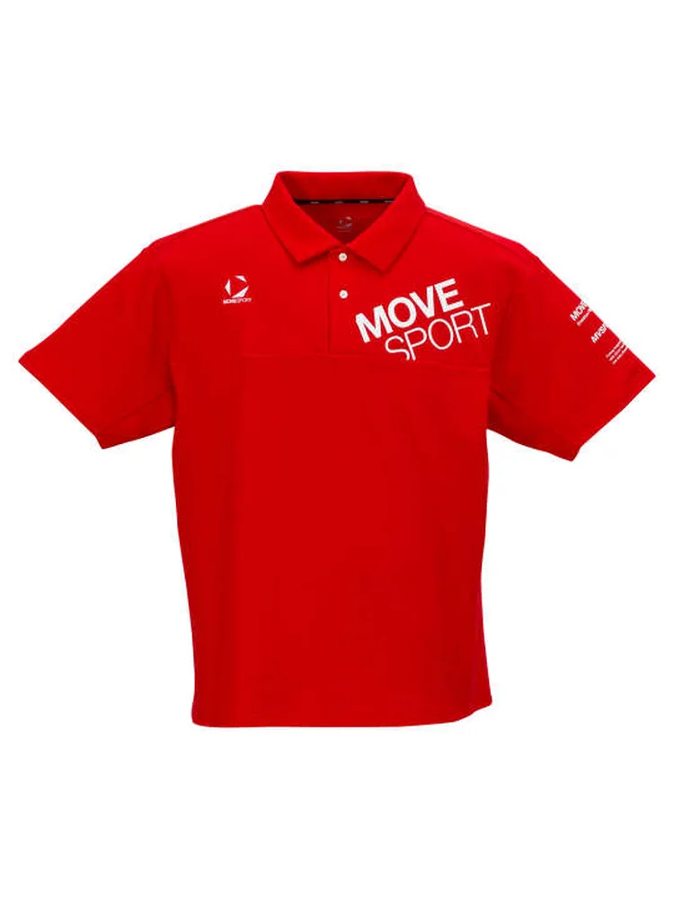 ネイビー 【MOVESPORT】SUNSCREEN鬼鹿の子半袖ポロシャツ ＊カタログ