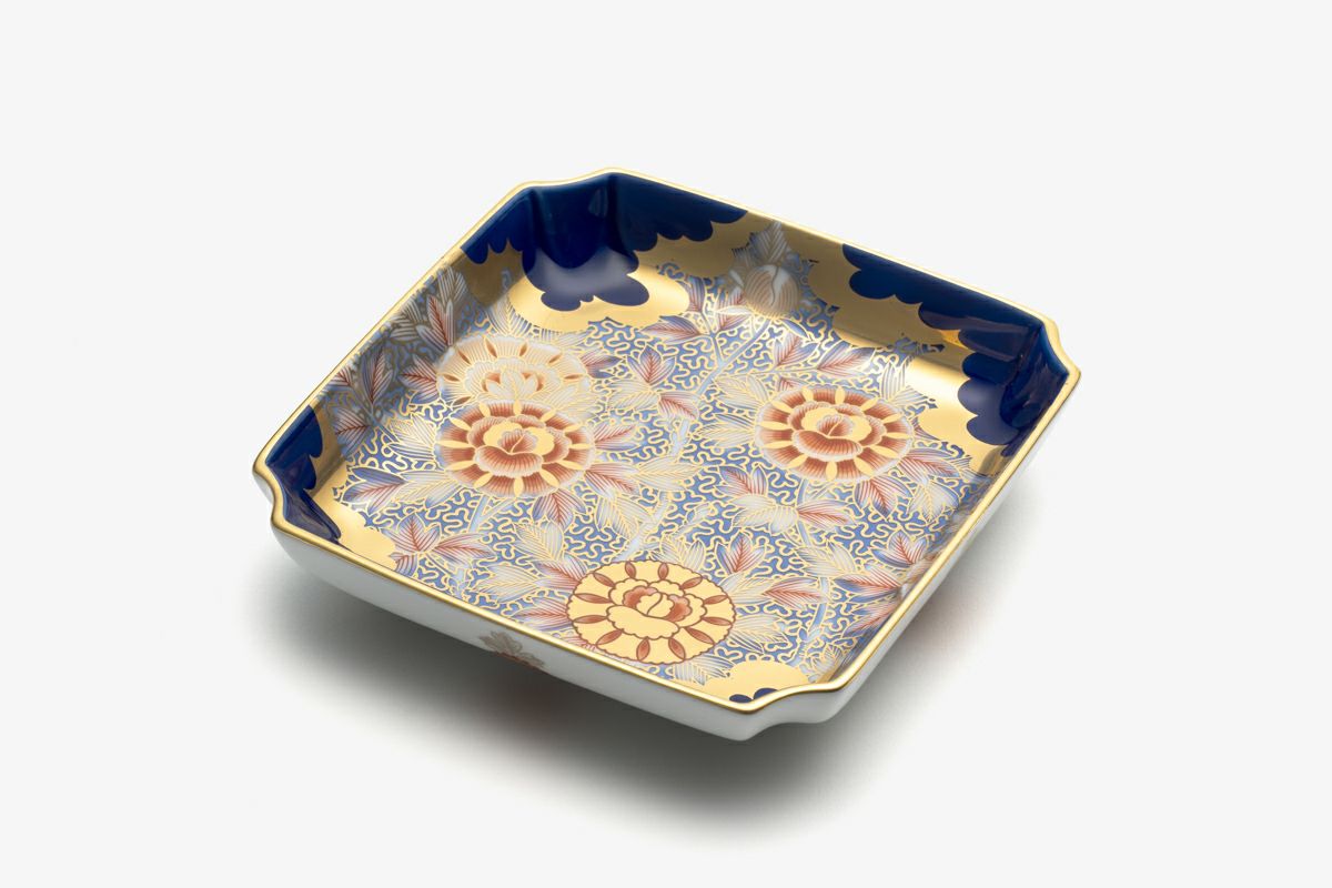 金襴手唐草ひわ色 飾皿 | 有田焼 深川製磁｜公式オンラインストア