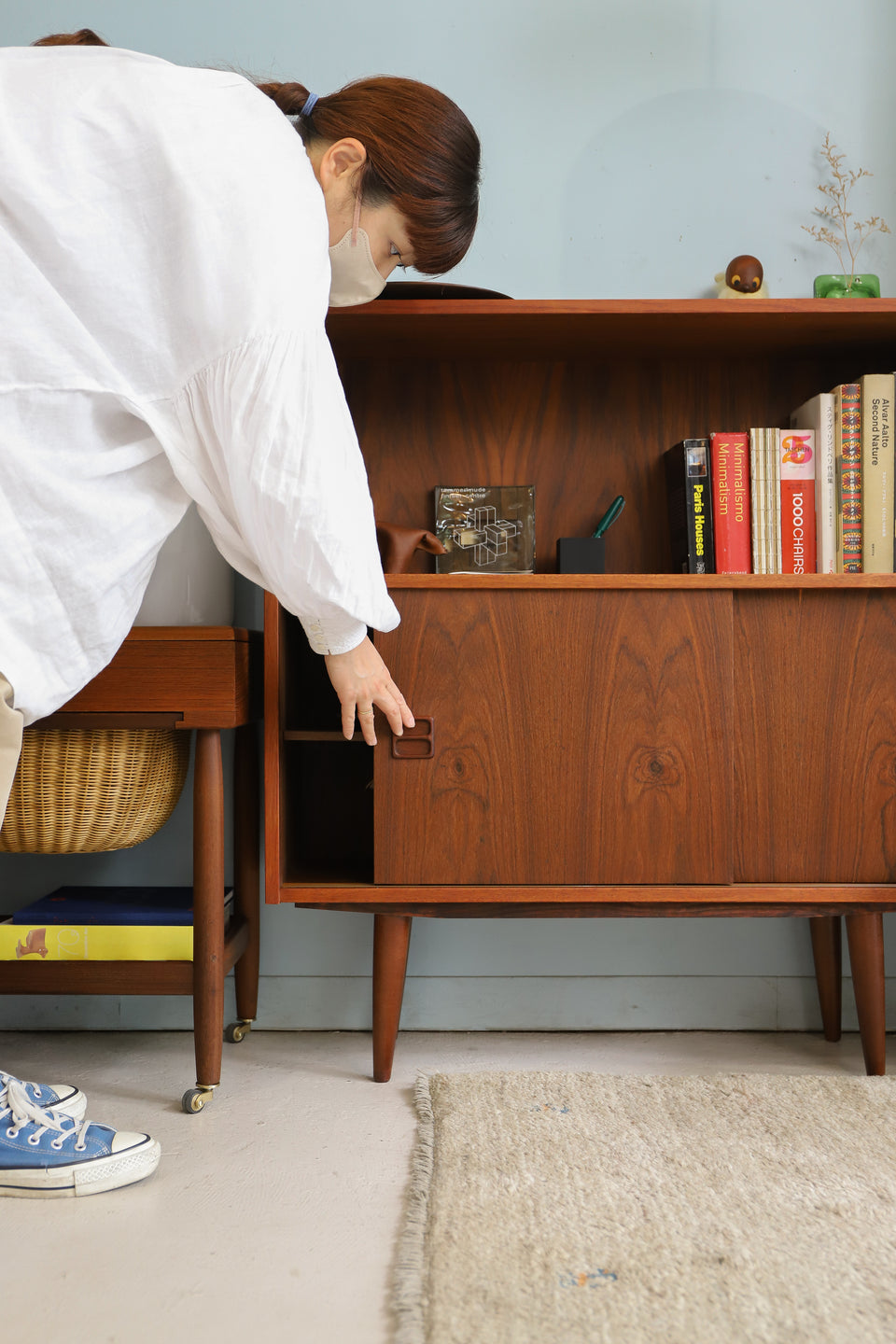 デンマークヴィンテージ キャビネットシェルフ ローズウッド 北欧家具