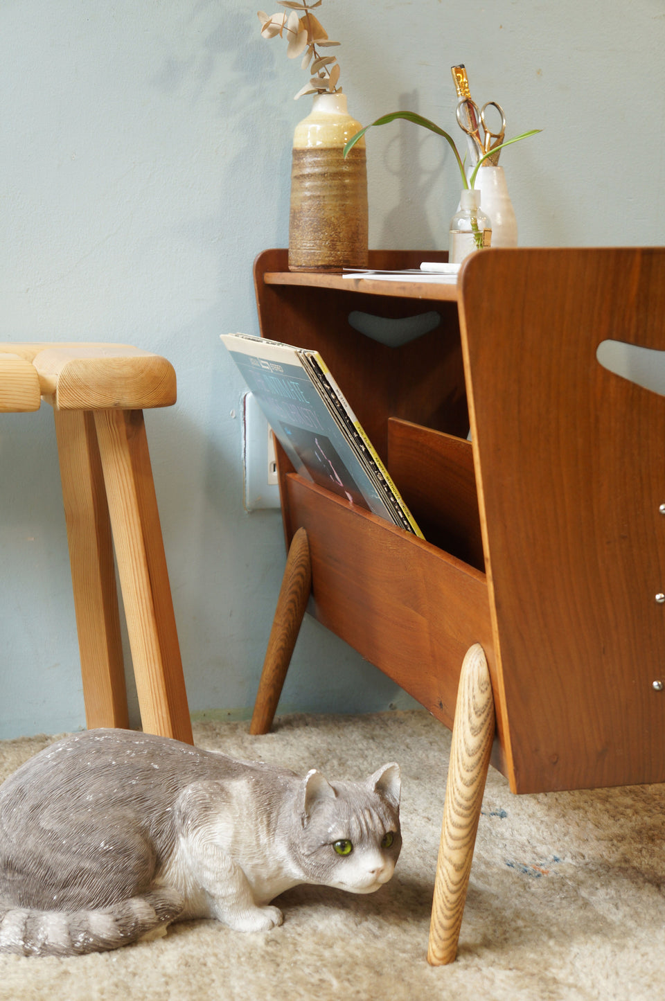 ヴィンテージ マガジンラック サイドテーブル/Vintage Magazine Rack