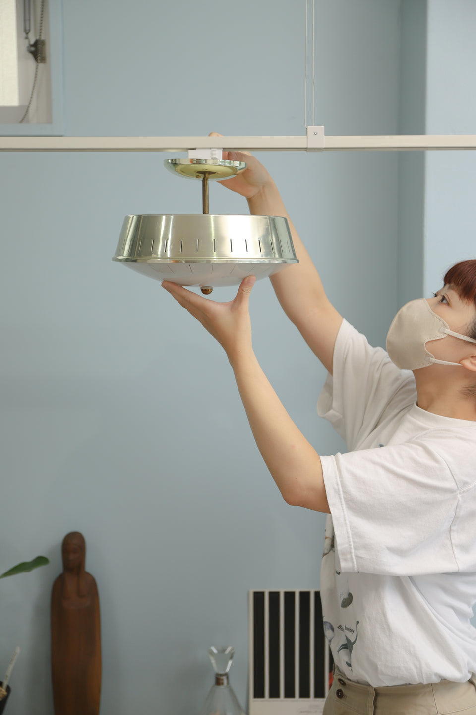 アメリカヴィンテージ シーリングライト UFOランプ 間接照明 ミッド