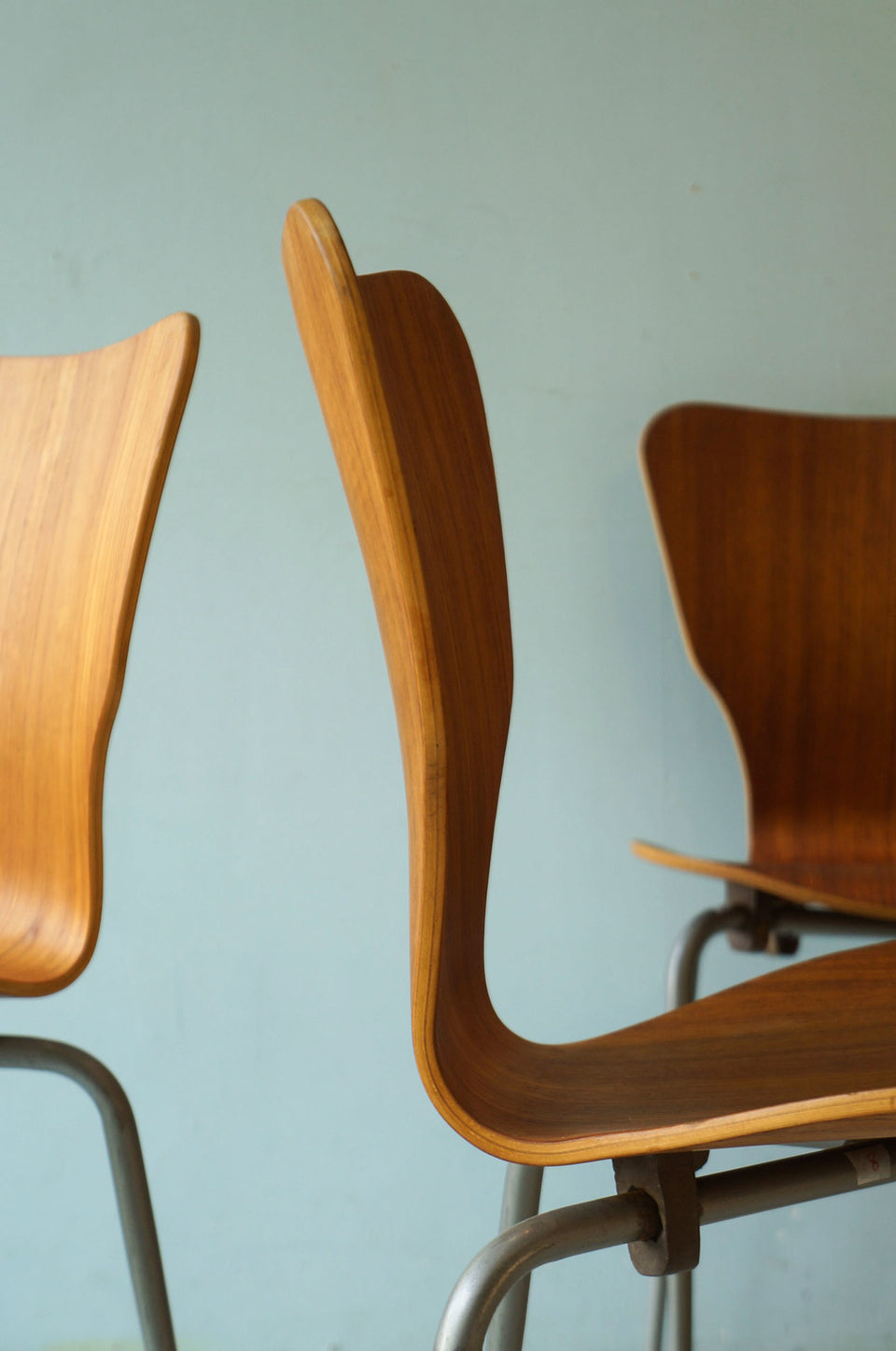 デンマークヴィンテージ スタッキングチェア チーク材 プライウッド