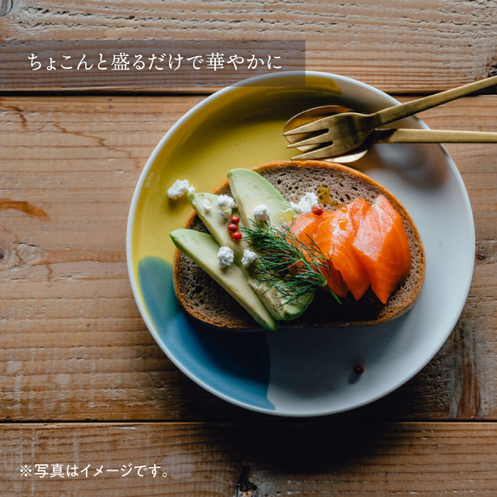 波佐見焼】SAUce プレートM 2色セット /ペアプレート 透明感カラー