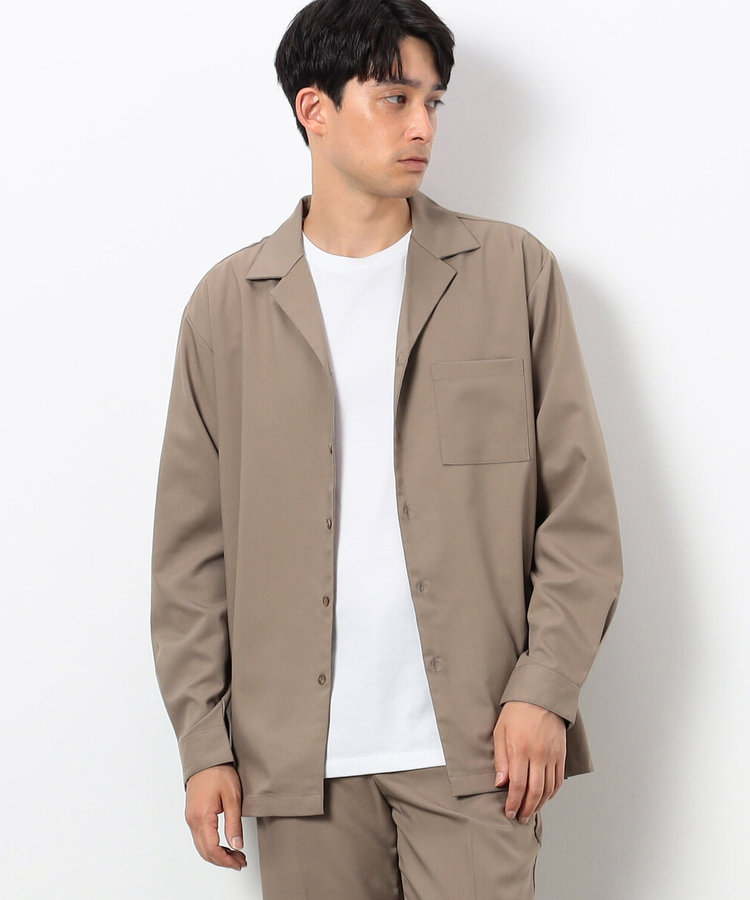 ファンクショナル ストレッチツイル オープンカラーシャツ（47-30II14