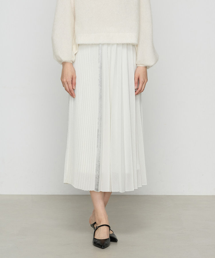 箔プリントコンビネーションアコーディオン プリーツスカート（01